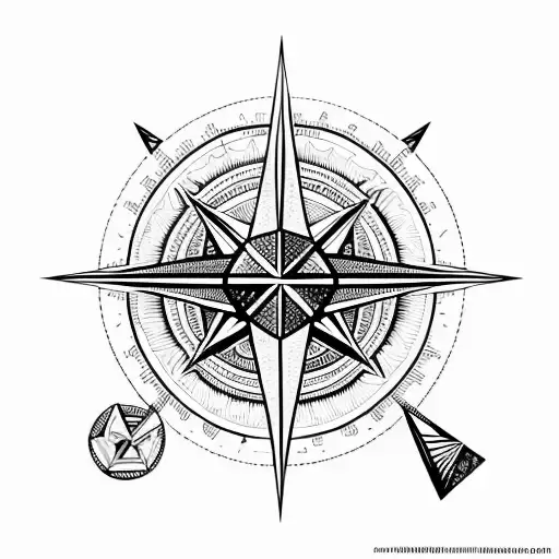 Illuminati Consisting A Compass Arm Band With Geometric Patterns
