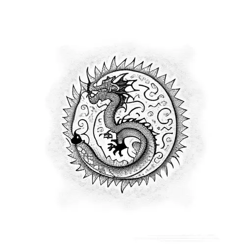 Dragon Kitten Sunflower