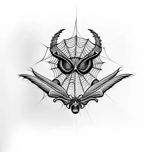 A Arm Band Consisting Of Illuminati With Webs Of Spider & Bats