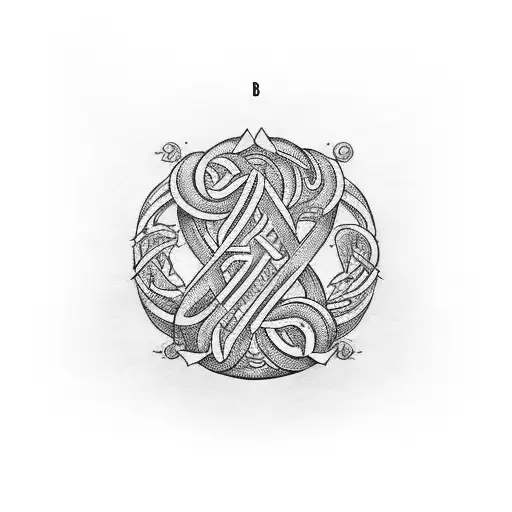 Letters B With Infinity Symbol