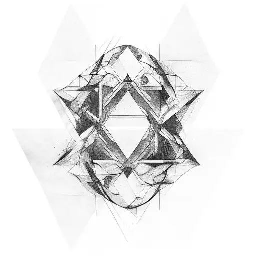 Linkin Park Album Cover Merged With Geometric Shapes