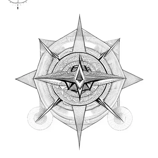 Illuminati Consisting A Compass Arm Band With Geometric Patterns