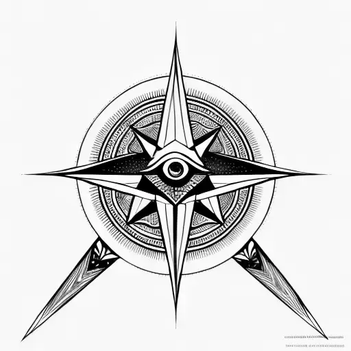 Illuminati Consisting A Compass Arm Band With Geometric Patterns