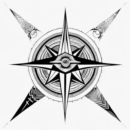 Illuminati Consisting A Compass Arm Band With Geometric Patterns
