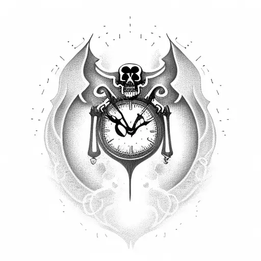 Grim Reaper With Clock