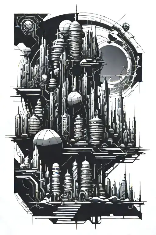 Futuristic Cyberpunk Cityscape