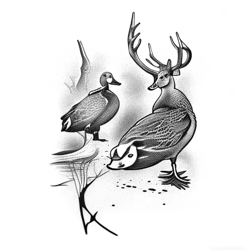Ducks With Deer