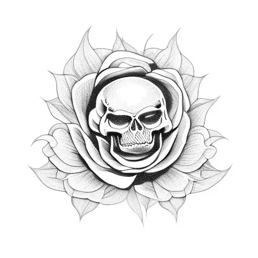 Skeleton Watering Flowers