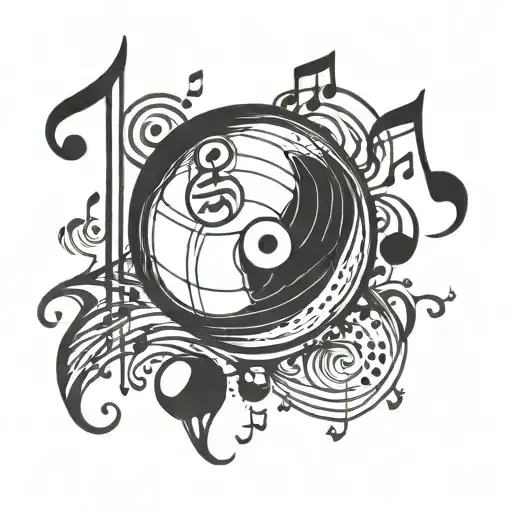 Poolball And Music Notes