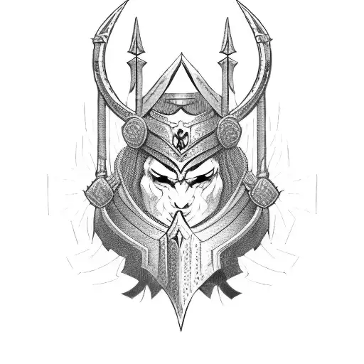 A Powerful Medieval Warrior Wearing Intricate Armor