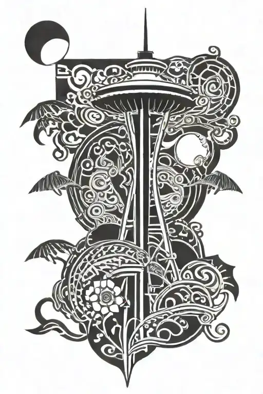 Polynesian Tribal With Seattle Space Needle Incorporated