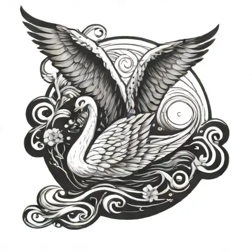 Swan Floyng To The Moon