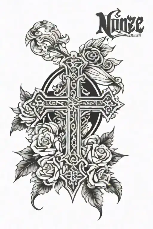 Christian Cross With Nunez Last Name