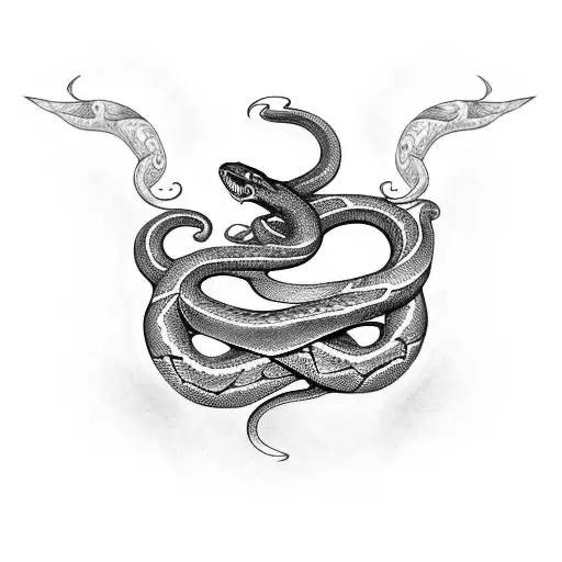 Snake With Dagger