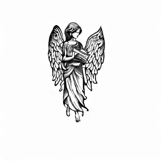 An Angel Holding A Book