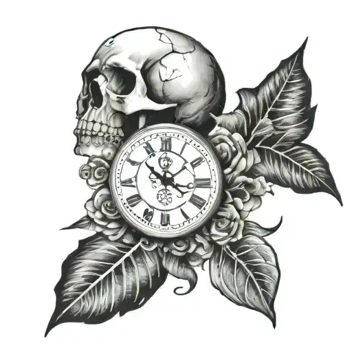 Skull And Clock