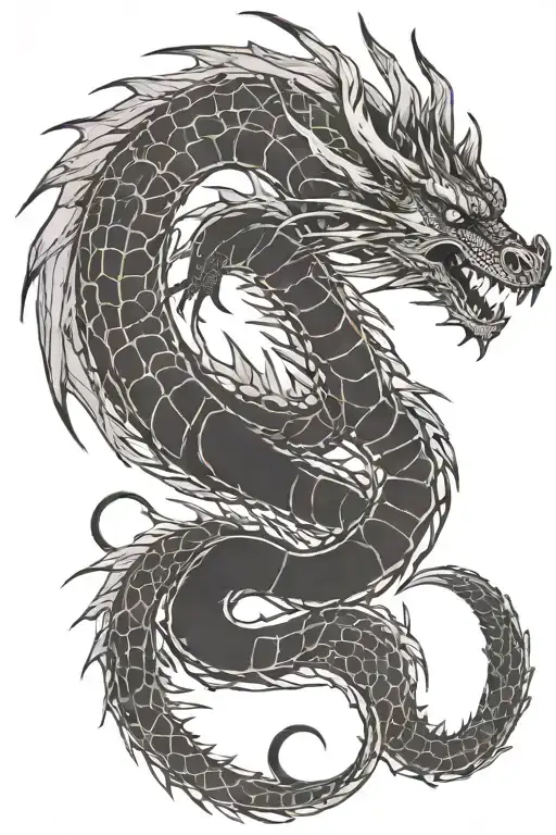 Dragon With Roman Numerals
