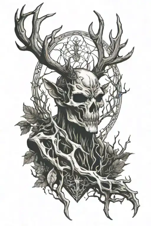 Leshen With Deer Skull Face