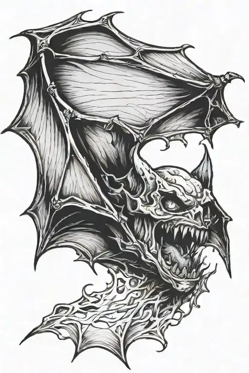 Bat Flying Down Open Mouth Creepy