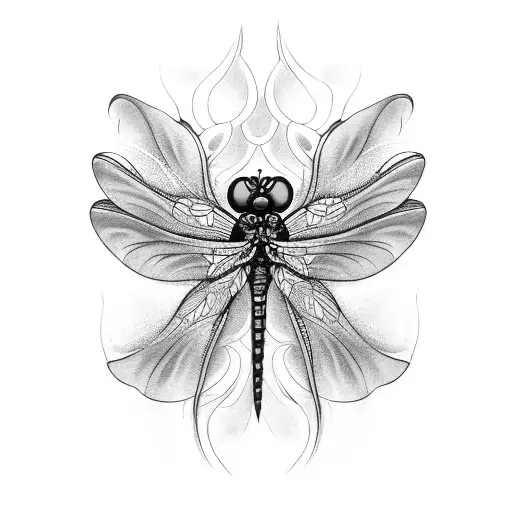 Lily Of The Valley And Dragonfly