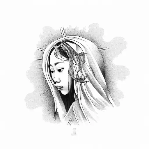 Asian Girl With Dreads Virgin Mary