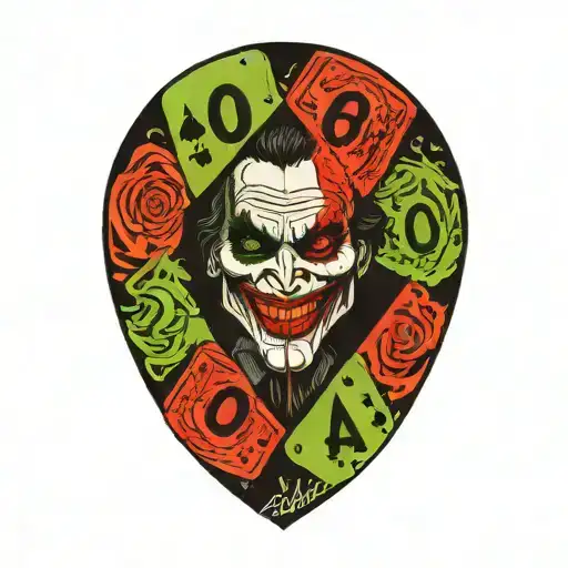 Joker Holding Card That Says 90Th Haha Half Melting