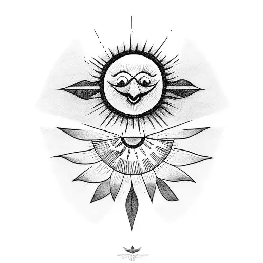 Bird With Sun And 22