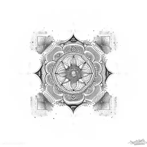 Mandala With Big Black Strips