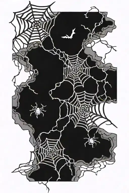 Spider Webs Mixed With Lightning