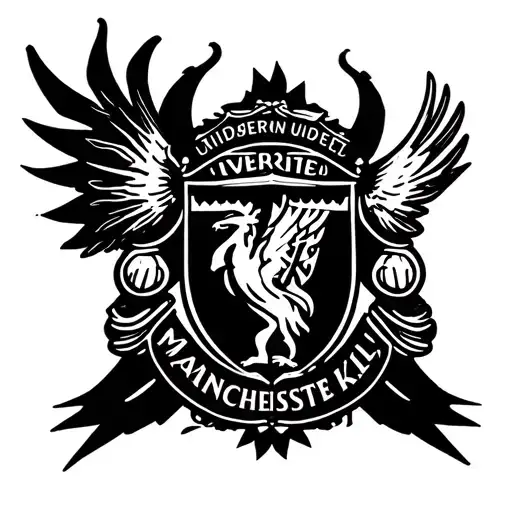 Manchester United Devil Kill Liverpool Bird Flying