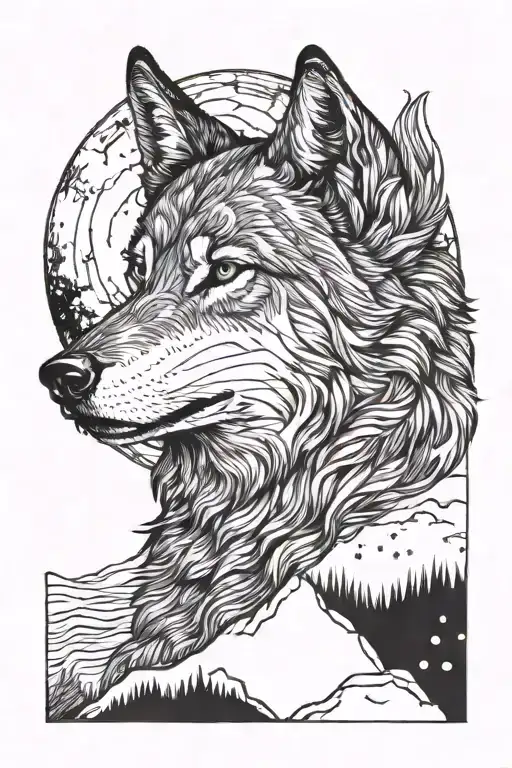 Wolf Howling At The Moon