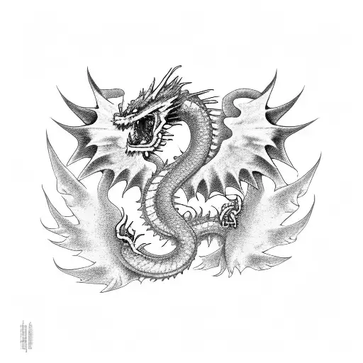 Smoke Dragon With Wings