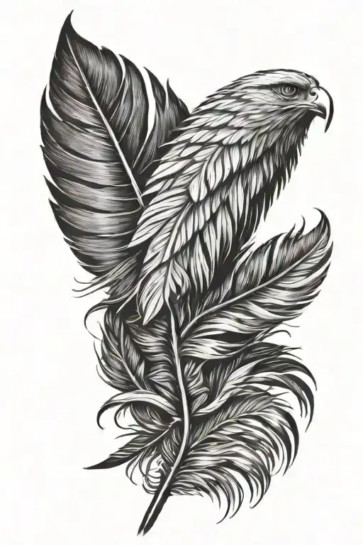 Realistic Single Eagle Feather