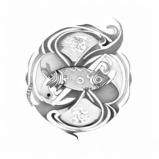 Pisces With Yin Yang