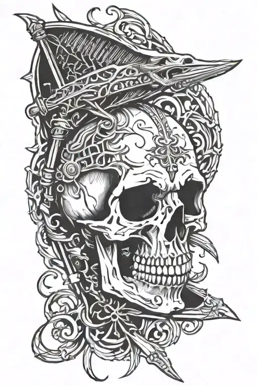 Skull And Pike Pole