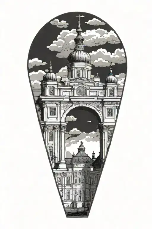 Minsk City Gate As An Outline