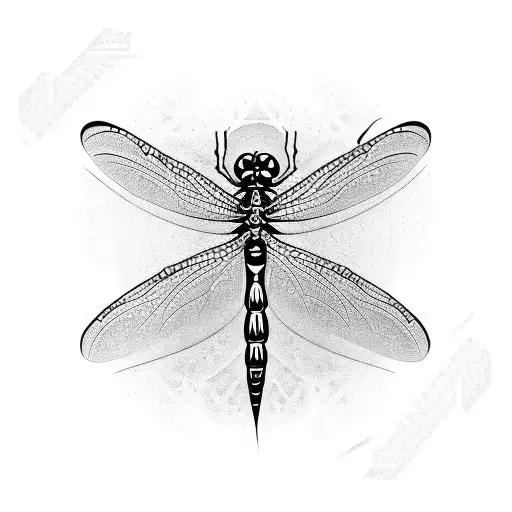 A Dragonfly With Intricate Patterns And Details Inspired By Fantasy Books