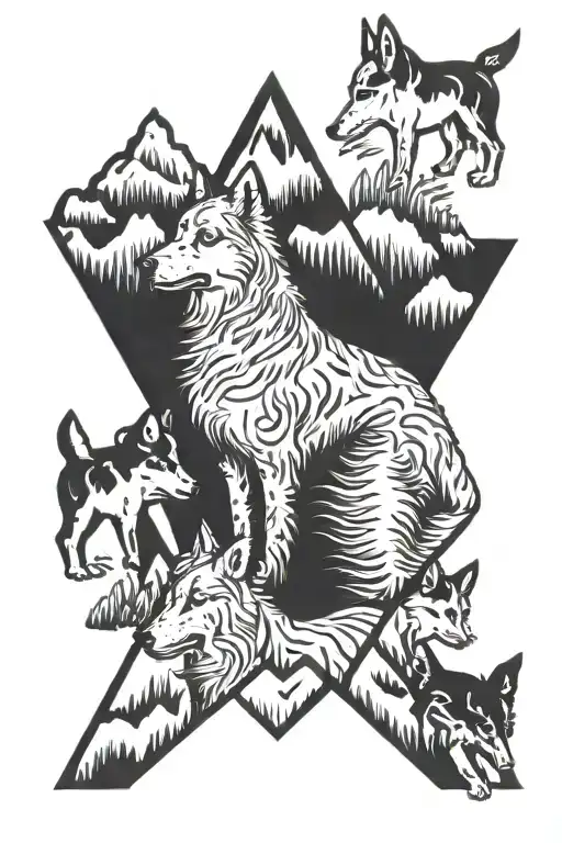 Dogs Mountain Fire Coming