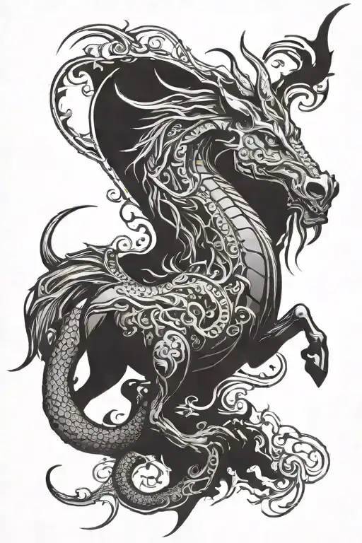 Dragon And Horse Head