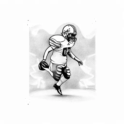 A Football Player Scoring A Goal With A Music Note As The Ball