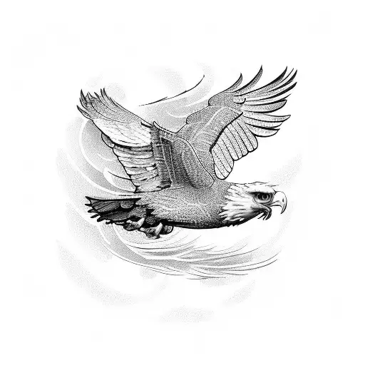 Flying Eagle Holding A Name Plate Vikas