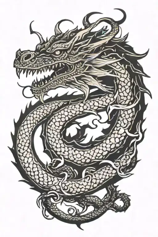 Black And Gold Dragon