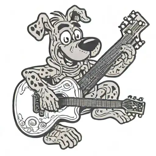 Scooby Doo Playing Guitar