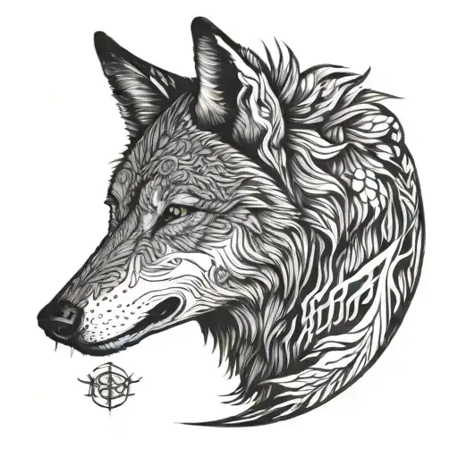 Alone Wolf With Junle