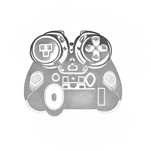 A Gaming Controller With The Buttons Replaced By Family-related Symbols