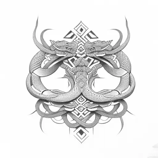 Design A Tribal Snake Intertwined With Traditional Filipino Script