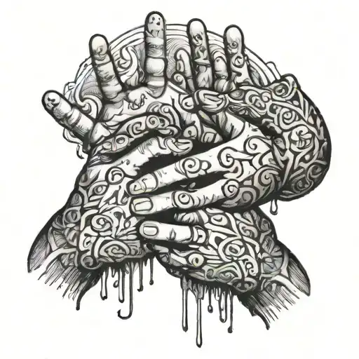 Memorial Tattoo For Little Brother Holding Hands Looking