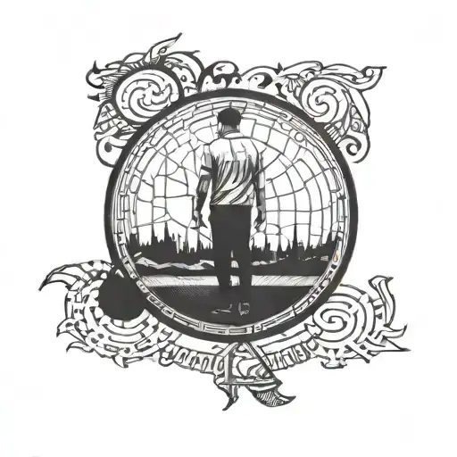 Men Standing In Front Of A Circle With Quote