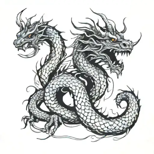 Uroboros Dragon Coiled