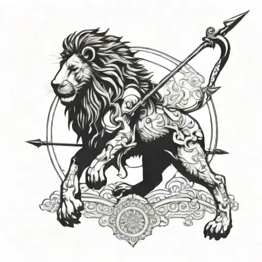 Sagittarius On A Lion